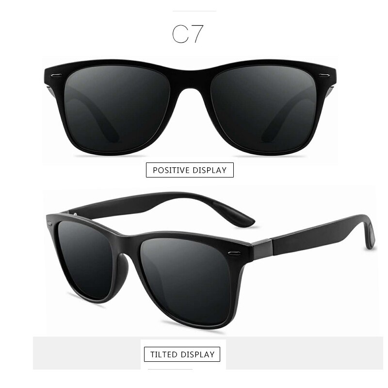 UV400 Gepolariseerde Zonnebril Mannen Driver Shades Vintage Mannen Vrouwen Rijden Bril Vissen Zonnebril Driver Goggle: C7