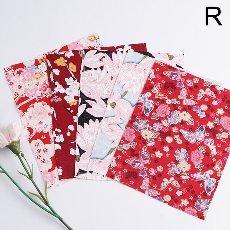5 pçs estilo japonês tecido de pano algodão retalhos bebê acolchoado roupa costura artesanato diy material bordado acessório: R