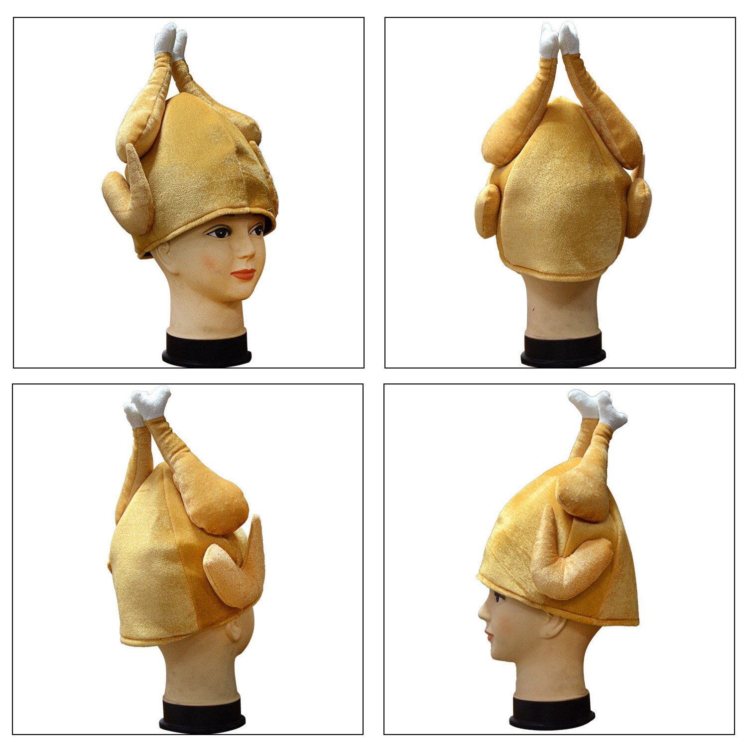 Funny Turkey Hat Velvet Roasted for Adults Thanksgiving Party Headwear Accessories Festival Costume Caps Thanksgiving Turkey Hat