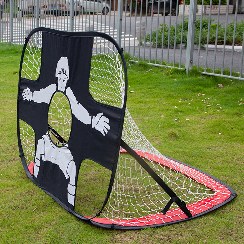 2-in-1 faltbare Fußballtore, tragbares Fußballzielnetz, leichtes Übungs-Fußballnetz für drinnen und draußen