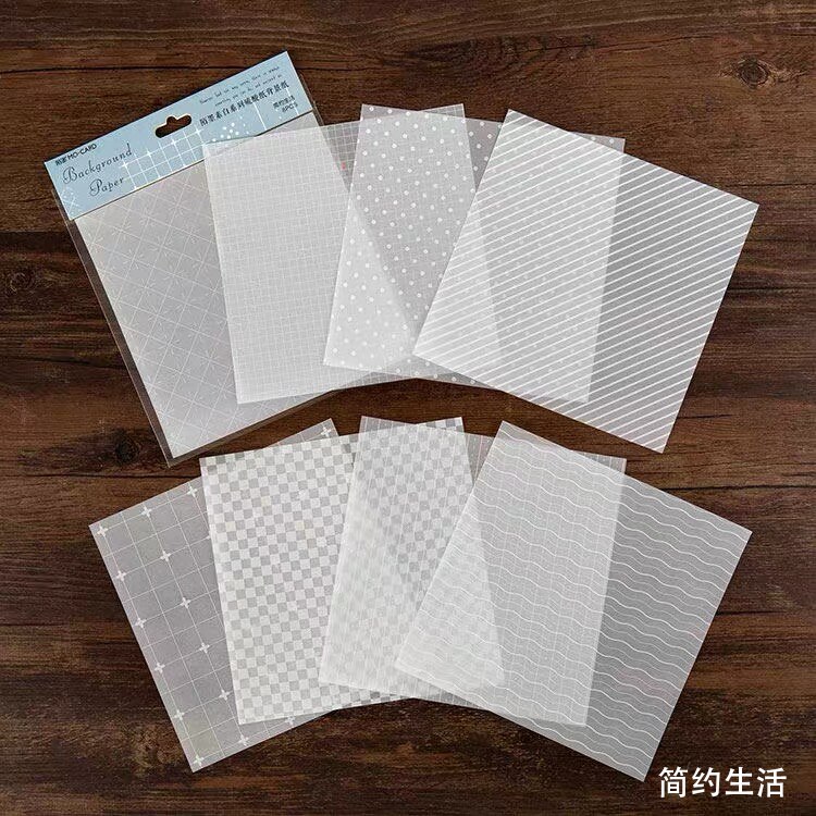 Blanco liso serie ácido sulfúrico Material de fondo de papel de diario planificador Scrapbooking decorativo Vintage papel para manualidades DIY: C