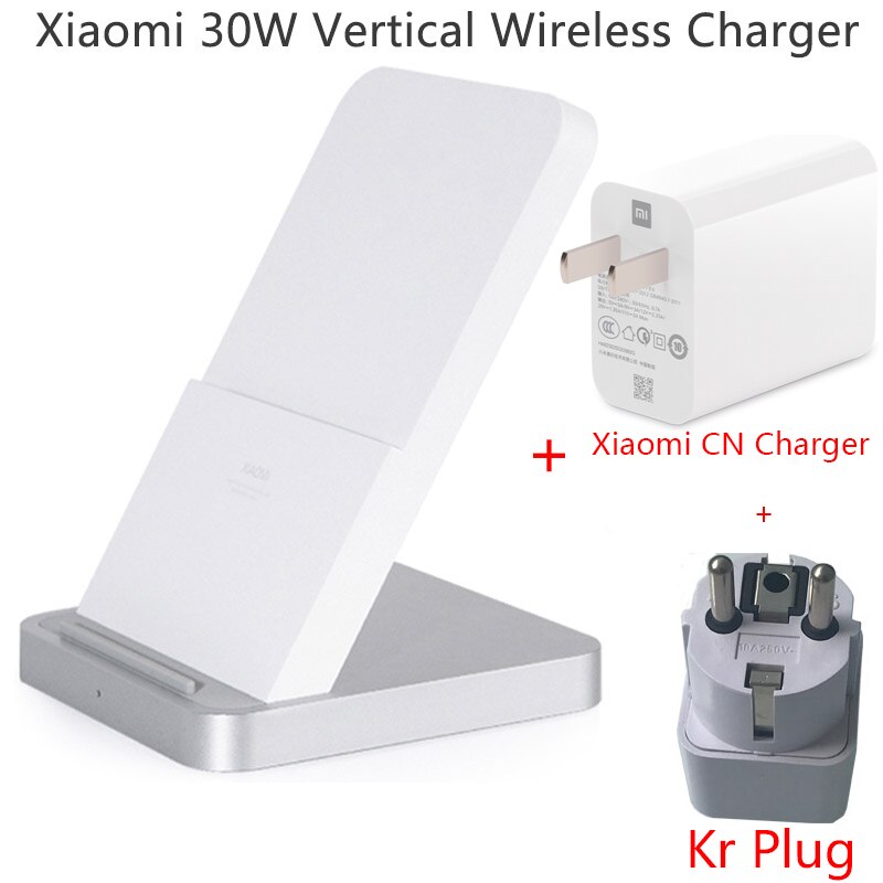 100% Original Xiaomi Vertical Air-cooled Wireless Charger 30W Max with Flash Charging for Xiaomi Mi Smartphone: 30W n KR Plug