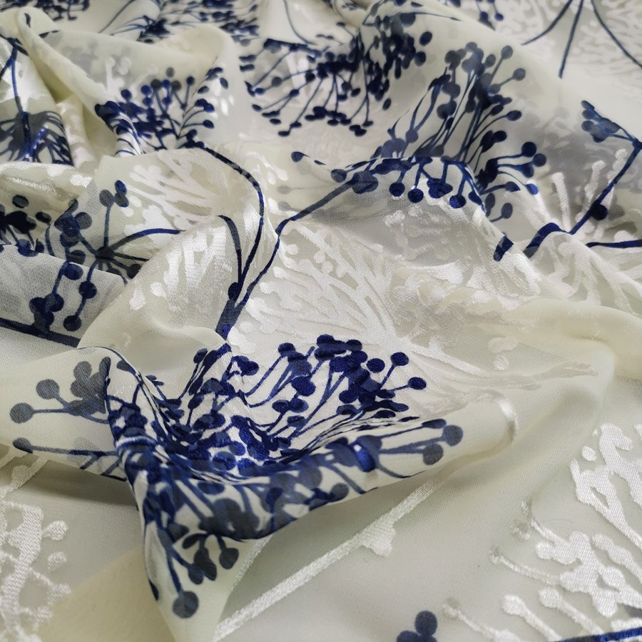 Mekko flokoitu kangas tee itse painatus viskoosi sametti kangas palaa loppuun pätevä paita kangas hääpuku koriste materiaali 1 jaardi