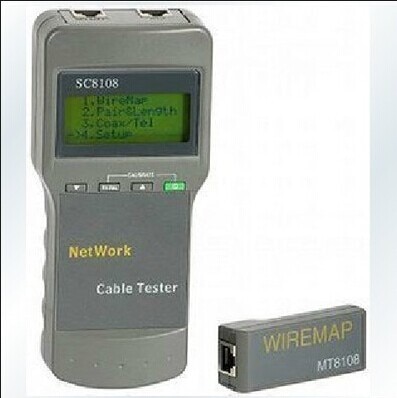 SC8108 Netwerk LAN Telefoon Kabel Tester Meter CAT5 RJ45 Lengte