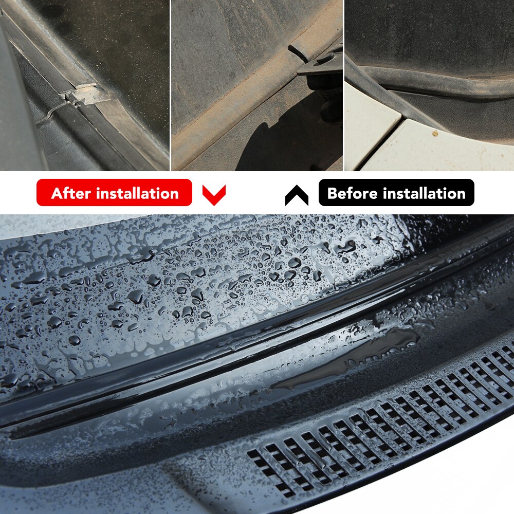 Tiras de sellado de goma envejecidas debajo del Panel del parabrisas delantero para peugeot, modelos 206, 207, 208, 307, 308, 407, 508 y , Citroën c4, c5 y c3
