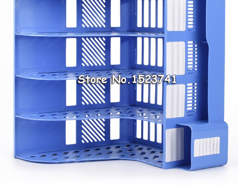 Grey Blue Document Trays File Holder with Small Cases Plastic File Organizer for Desktop Storage Office Suppiles Classify