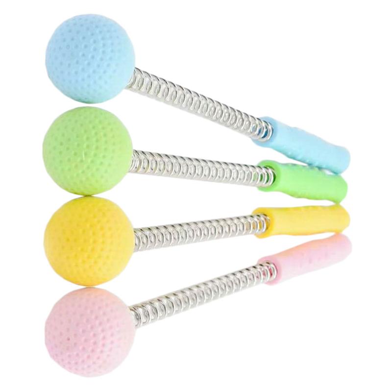 4pcs Spring Massage Hammer Silicone Massage Ball Back Massage Hammer Portable Massage Stick