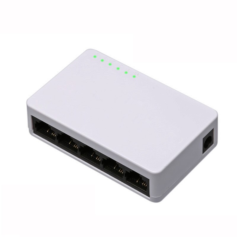 5 porte 100Mbps ad alta velocità Mini Fast Ethernet LAN RJ45 Switch di rete Switcher Hub PC Desktop adattatore US/EU