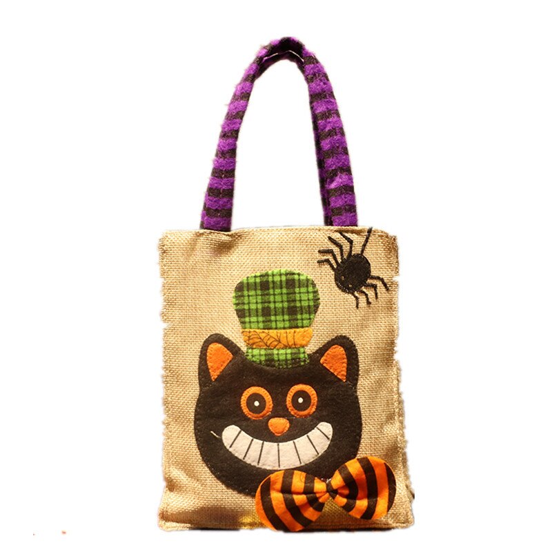 encantador Prop bolsa de caramelos de Halloween de dibujos animados de bruja Apple saco de bolsas Halloween suministros