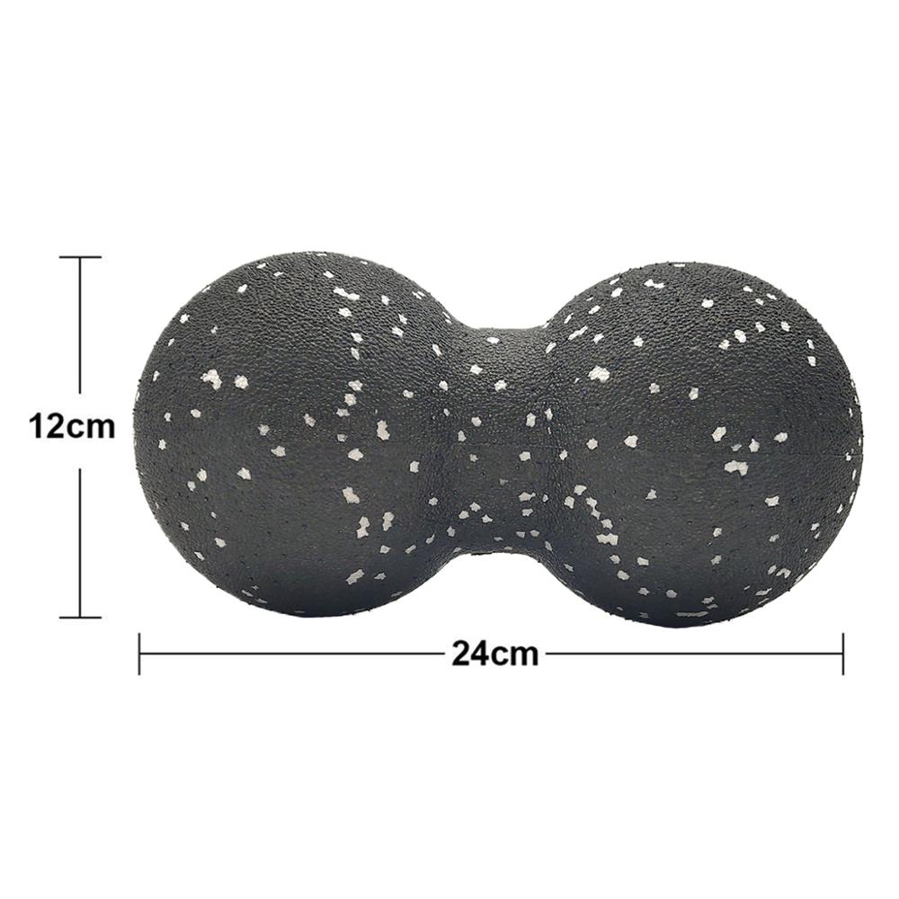 Massage Roller Double Massage Ball Lacrosse Ball EPP High Intensity for Muscle Recovery Release Trigger Point Therapy: BlackWhite24cm