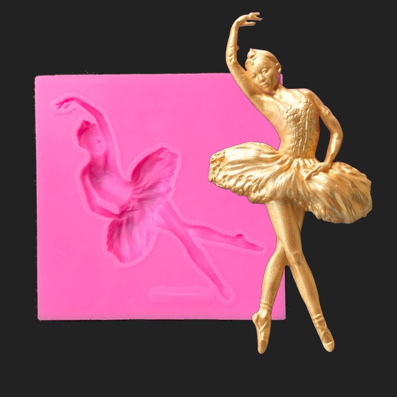 1 PCS Ballet Dance Border Silicone Mold Fondant Chocolate Soap Mold Stencil Cake Decorating Tool Resin Clay Mould Confeitaria