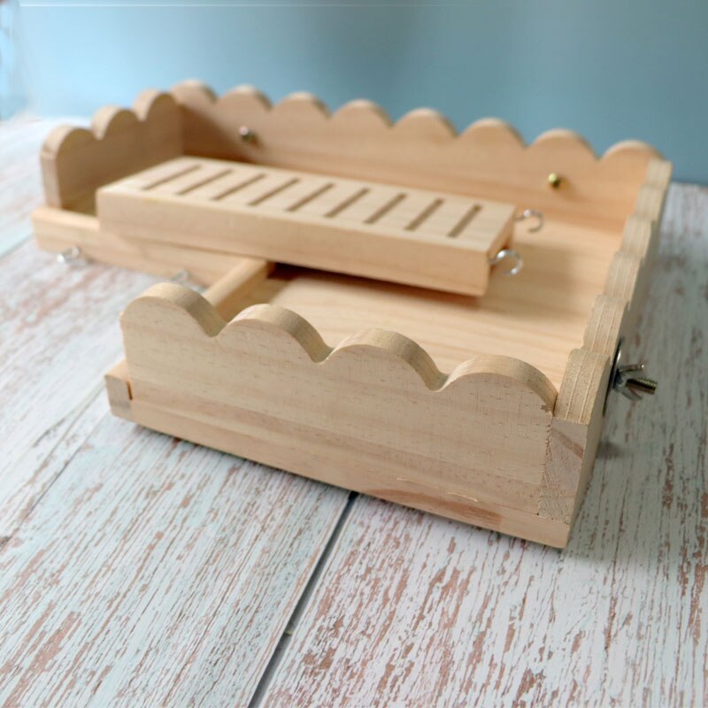 Platforma chomika ze schodami wiewiórki jeż smoczy kot taca równowaga złoty niedźwiedź z litego drewna pedał zabawka dla chomika drugie piętro