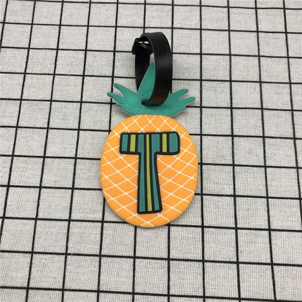 Ananas Reise Zubehör Kreative Gepäck Tag Silica Gel Koffer ID Adresse Halter Gepäck Internat Tags Tragbare Label PVC: 06