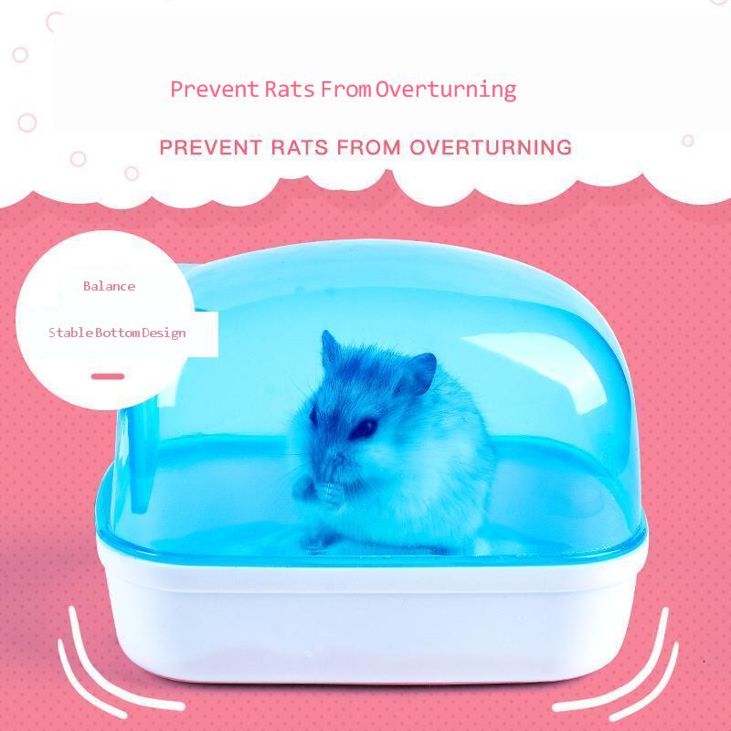 Bañera de hámster para arena de baño, productos para mascotas, pequeño baño dorado, grande, evita salpicaduras de arena