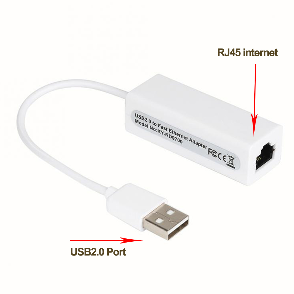 USB 2.0 Ethernet Adapter Network Card USB to Internet RJ45 Lan for Mac OS Android Tablet for PC Laptop Windows 7 8 10