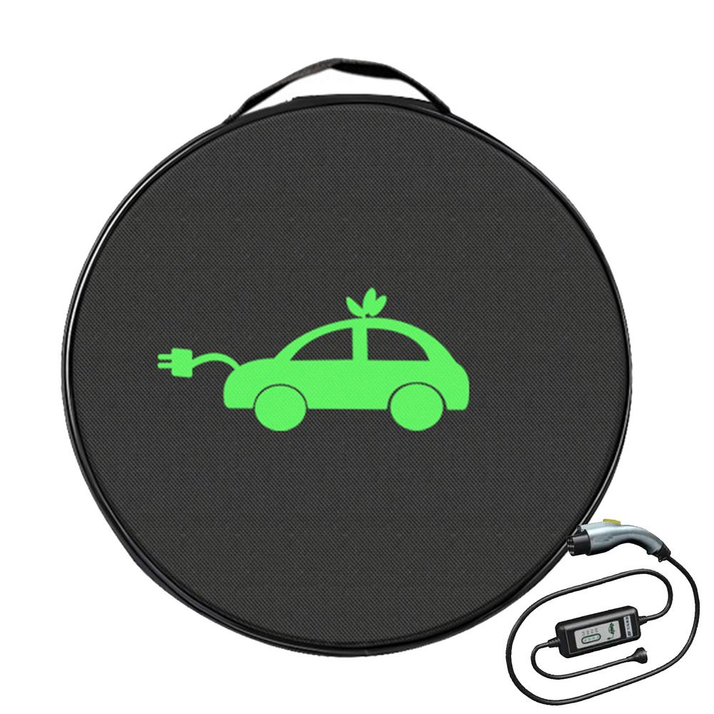 Bolsa de almacenamiento de Cables de carga EV, bolsa organizadora de cables portátil, bolsa de almacenamiento de cables ignífuga, cargador de coche eléctrico: Blanco