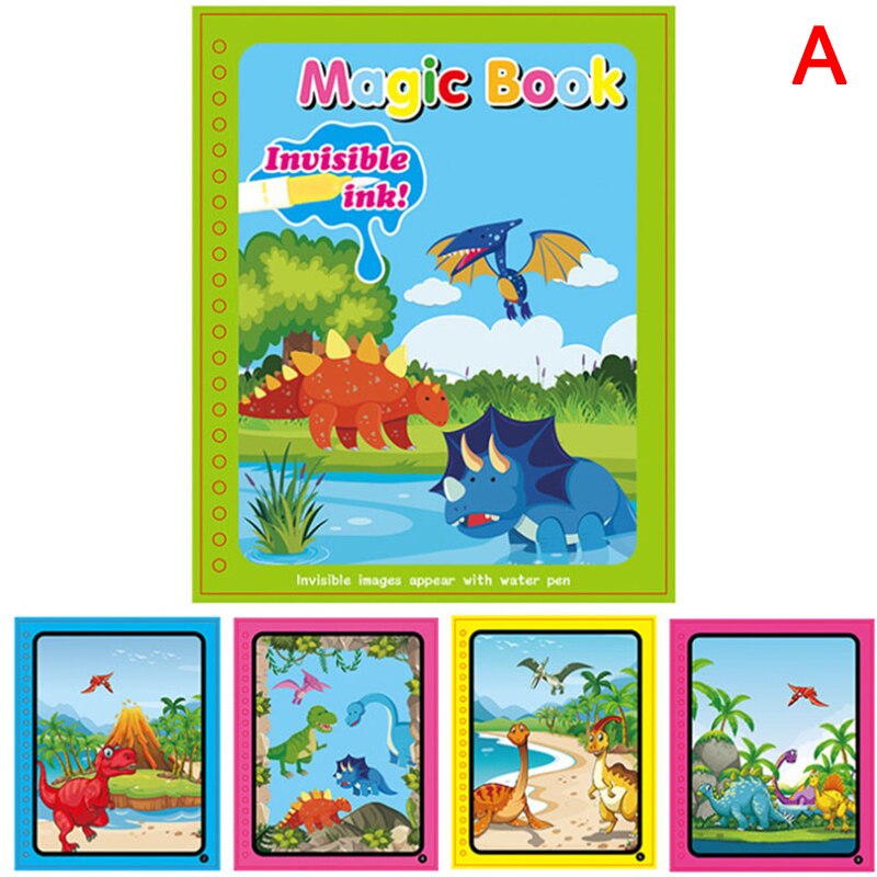Livre de coloriage stylo magique peinture planche à dessin pour enfants jouets magique eau dessin livre d'anniversaire répété réutilisable GDeals: A