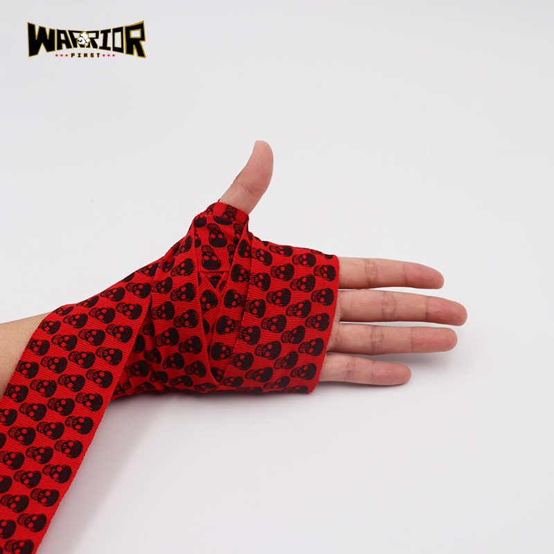 Envolturas de mano de boxeo MMA, Muay Thai, Kick Boxing, vendas de entrenamiento, correas deportivas, 3M/5M de longitud, estampado de Calavera, 1 par