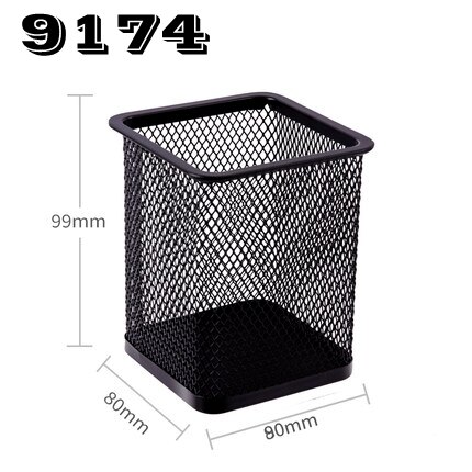Deli 908 metal pencil stands mesh pen holder desktop stationery metal pen stand: 9174