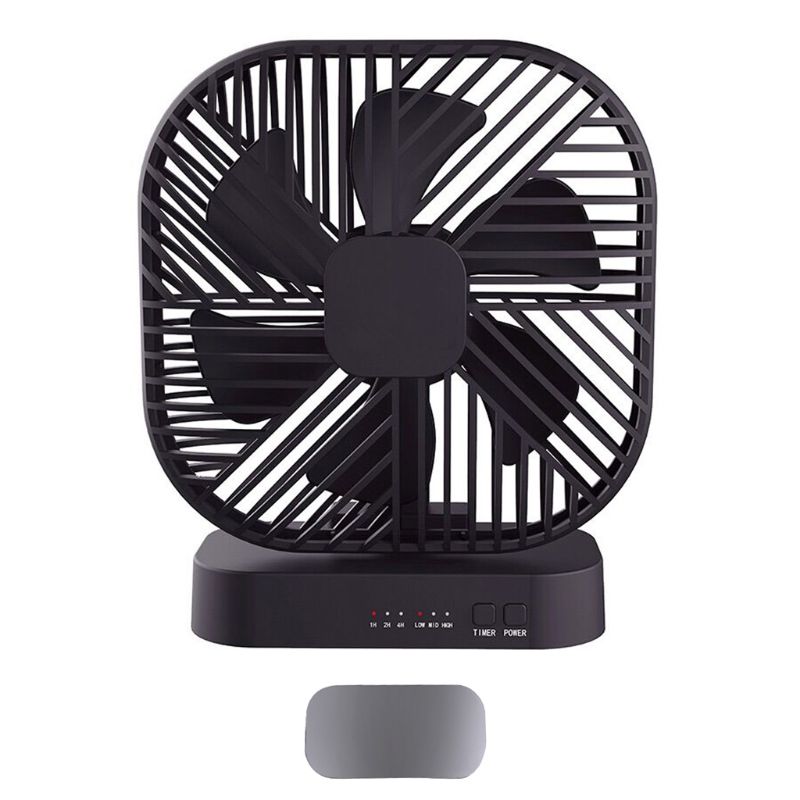 Magnetische Usb Ventilator Usb Of Aa Batterij Aangedreven Bureau Ventilator Met 3 Speed Timing Functie: B-BK