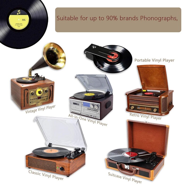 -, 5er- pack ersatznadeln für plattenspieler (vinyl, lp, phonograph, victrola)
