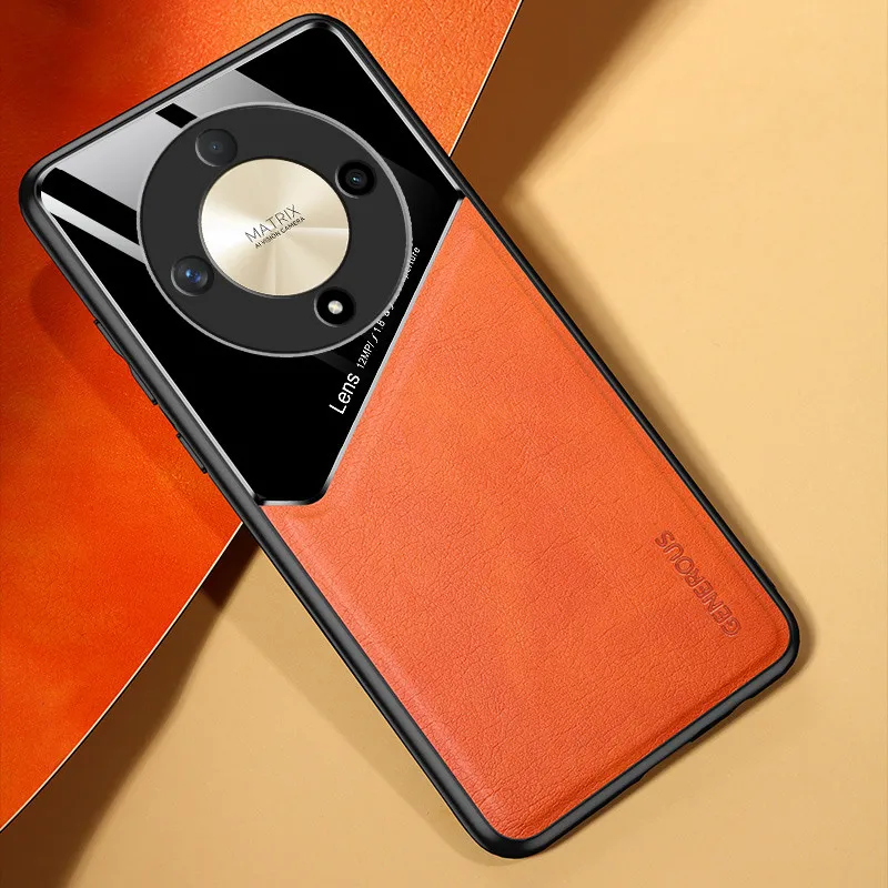 Støtsikkert deksel til honor magi 6 lite magi 5 pro  x9b x8b x9a x8a honor 90 70 lite beskyttelsesdeksel magnetisk holderdeksel: denim / Oransje