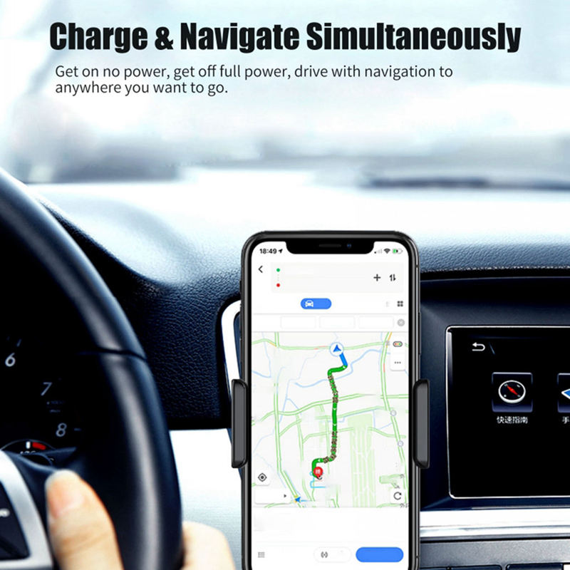 -Qi Car Wireless Charger Phone Holder For Ulefone Armor X 6 Power 5 5S Leagoo Power S10 5 Fast Wireless Charging Phone Stand