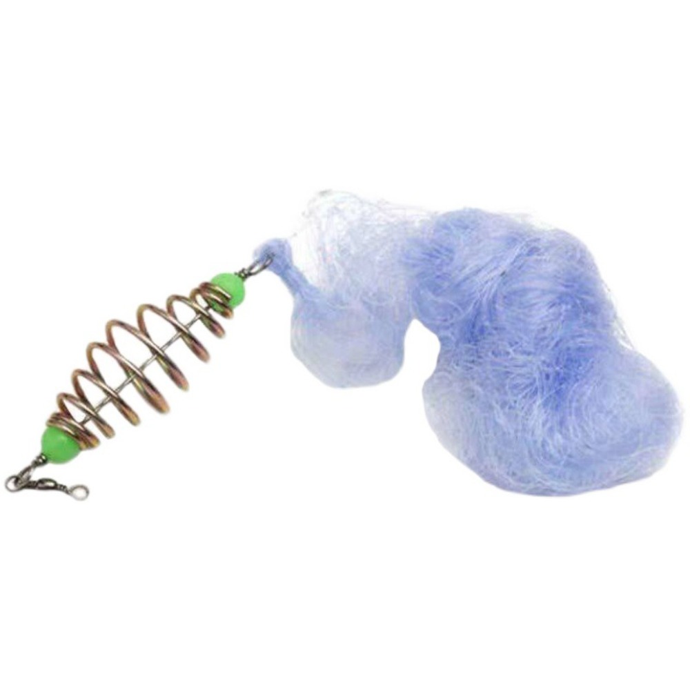 Filet de pêche en fil de , bleu vert, filet en acier à haute teneur en carbone, piège à perles lumineuses, filet en maille pour poisson: Bleu
