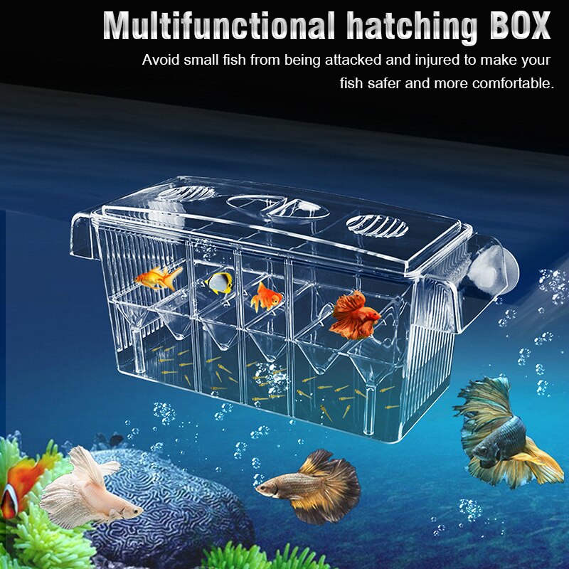 Aquarium Fish Breeding Box Fry Tank Hatchery Baby Trap Guppy Breeding Breeder