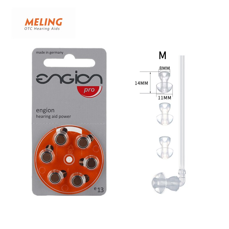 Meling ENGION Zinc Air 1.4V Battery for BTE ITE Hearing Aid e13/A13/PR48 Performance Hearing Aid Batteries made in Germany: 60pcs 3pcs M