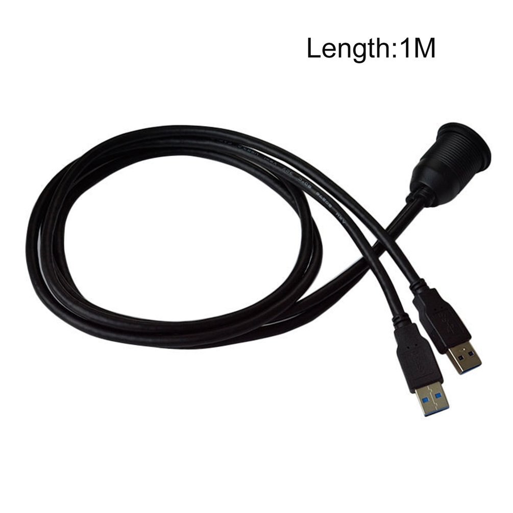 1M 2M Car Dashboard Flush Mount USB Dock Adapter Dashboard Panel 3.0 Port Male to Female Cable Extension Cable Motorcycle Boat: Default Title