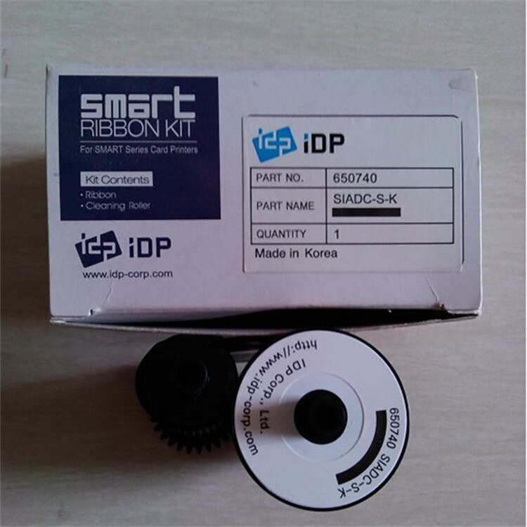 compatible IDP SMART 30S 50S 50D 50L ID Card Printer 650740 SIADC-S-K Black Monochrome Ribbon,1200 images per roll