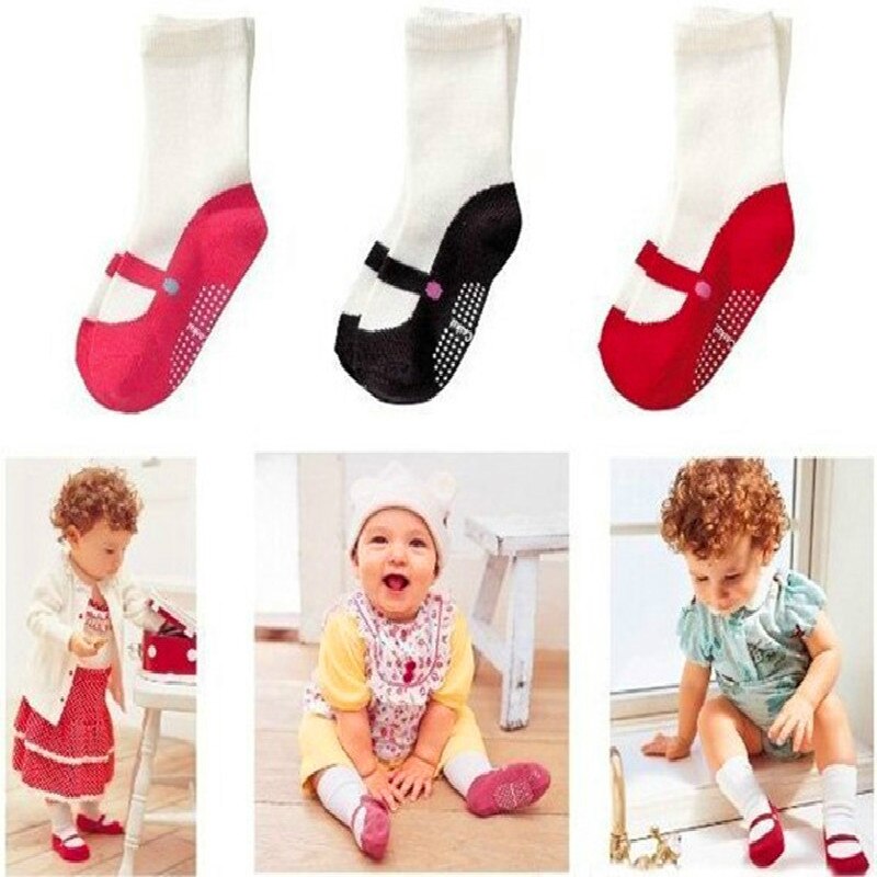 5 paia di scarpe imitazione cotone calzini per bambini All-Match Ballet Dance TWS0139