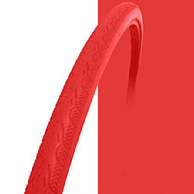 Anti-explosion-700x23C-Bike-Solid-Tire-Fixed-Gear-Road-Bicycle-Tubeless-Tyre-SS: Red