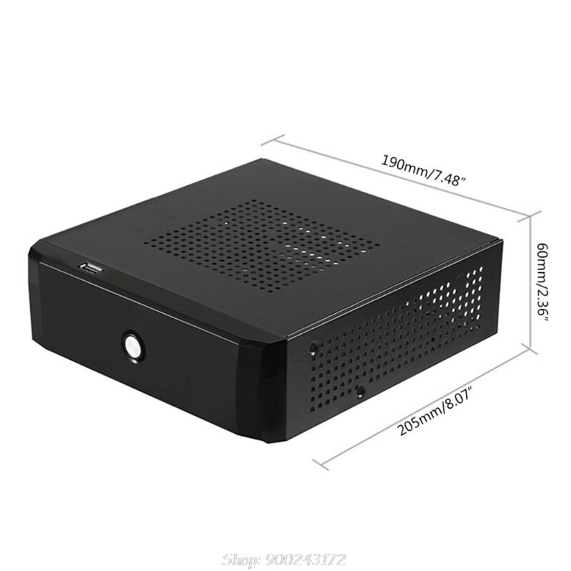 Power Supply Home Office Host Enclosure HTPC Computer Case Box 2.0 USB Desktop Gaming PC Chassis FH01 Mini ITX S11 20