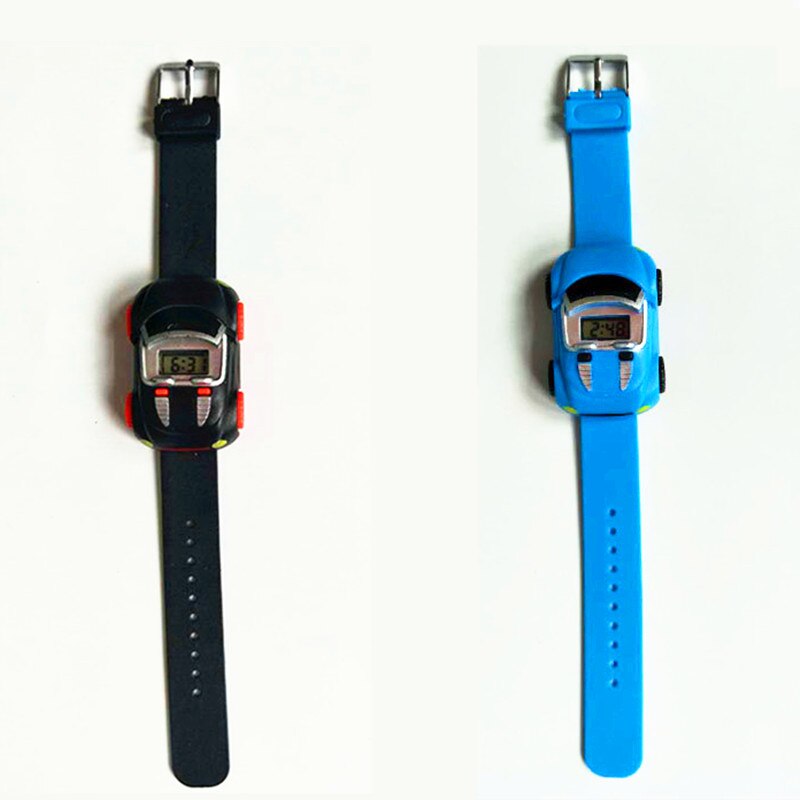 Reloj con pantalla LED para niños, juguete desmontable de coche de dibujos animados, pulsera Digital de de Navidad para niños y niñas