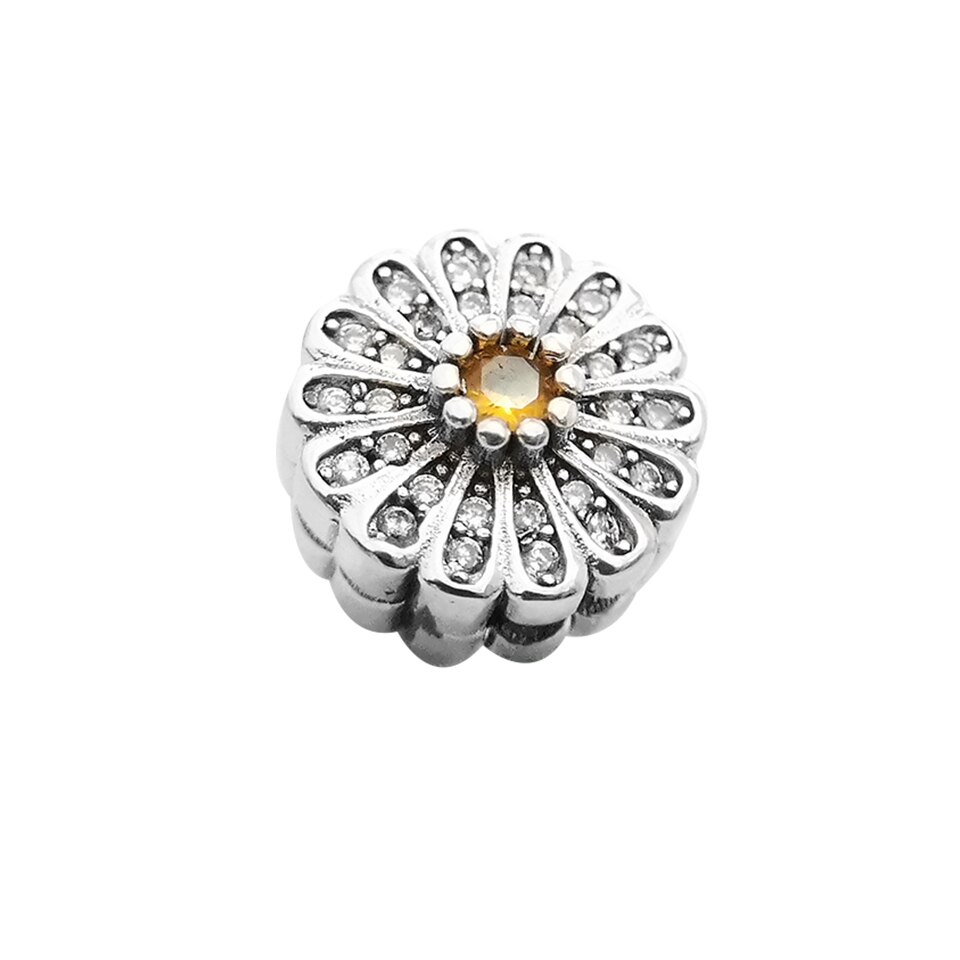 Sommar 925 sterling silver berlock daisy fit original silver armband original reflexion lämplig för kvinnor smycken diy