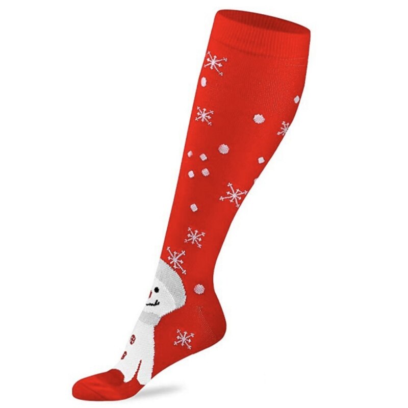 Unisex Kerst Kousen Casual Compressie Lange Sokken Stretch Outdoor Funny Elastische Kalf Stockings1.: B / S/m