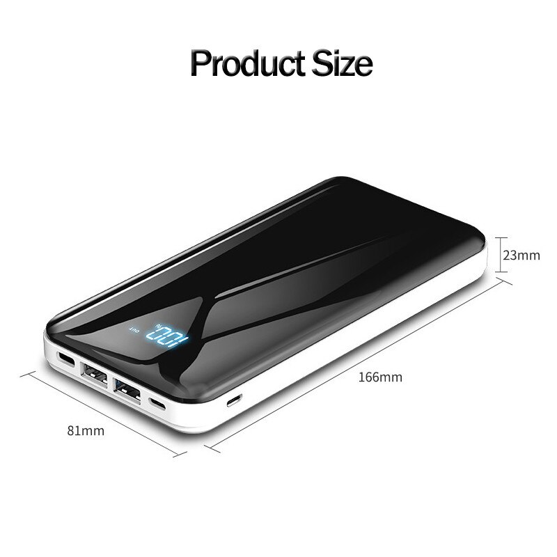 50000Mah Power Bank Is Geschikt Voor Outdoor Reizen Camping Draagbare Externe Batterij Met Digitale Display One-Way Snelle opladen
