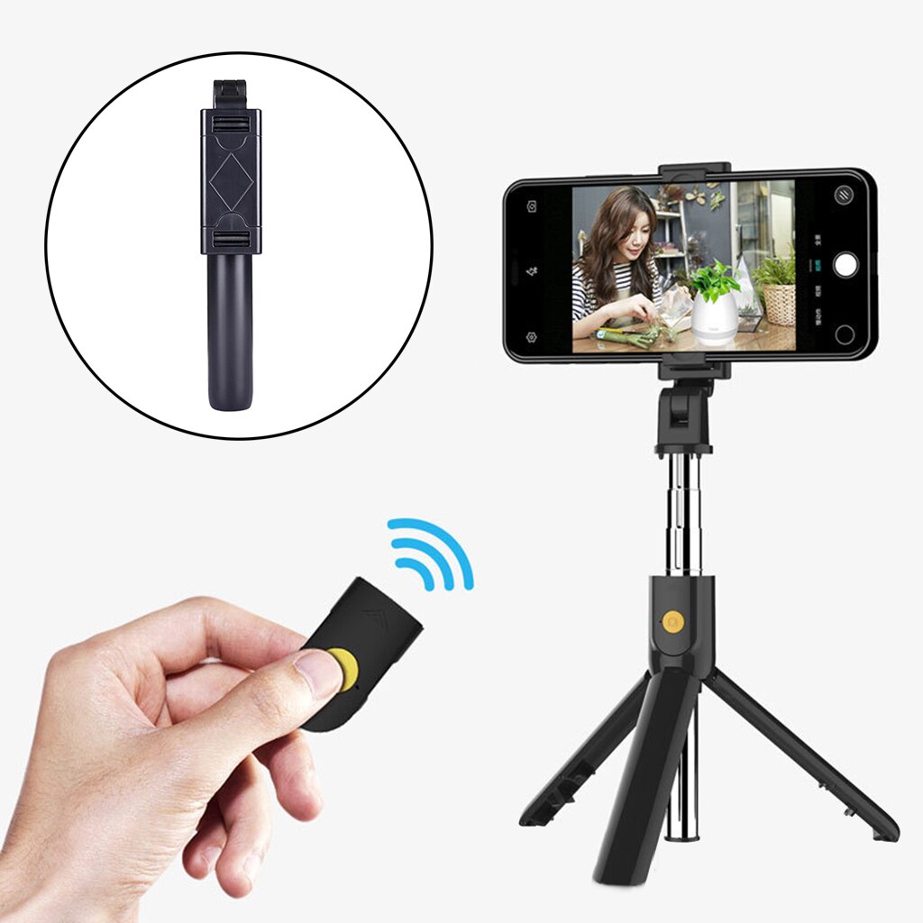 Draagbare Selfie Stok Statief, Portable Flexibel Statief Met Draadloze Afstandsbediening, 3 In 1 Voor Reizen Thuis