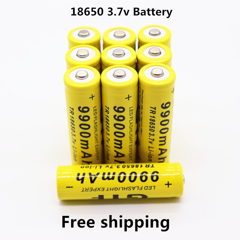 18650 Batterij 9900Mah 3.7V 18650 Li-Ion Batterijen Oplaadbare Batterij Voor Zaklamp Zaklamp +