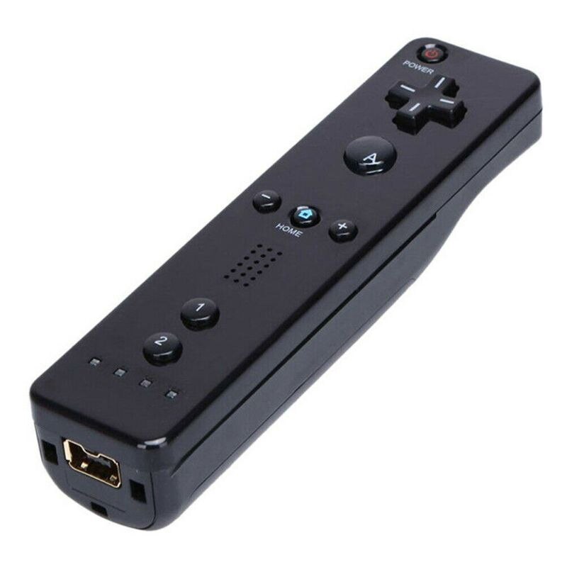 Portable ABS Home Wireless Remote Control Motion Sensitive Controller Gaming Control for Wii Wii U Wiimote Console: BK