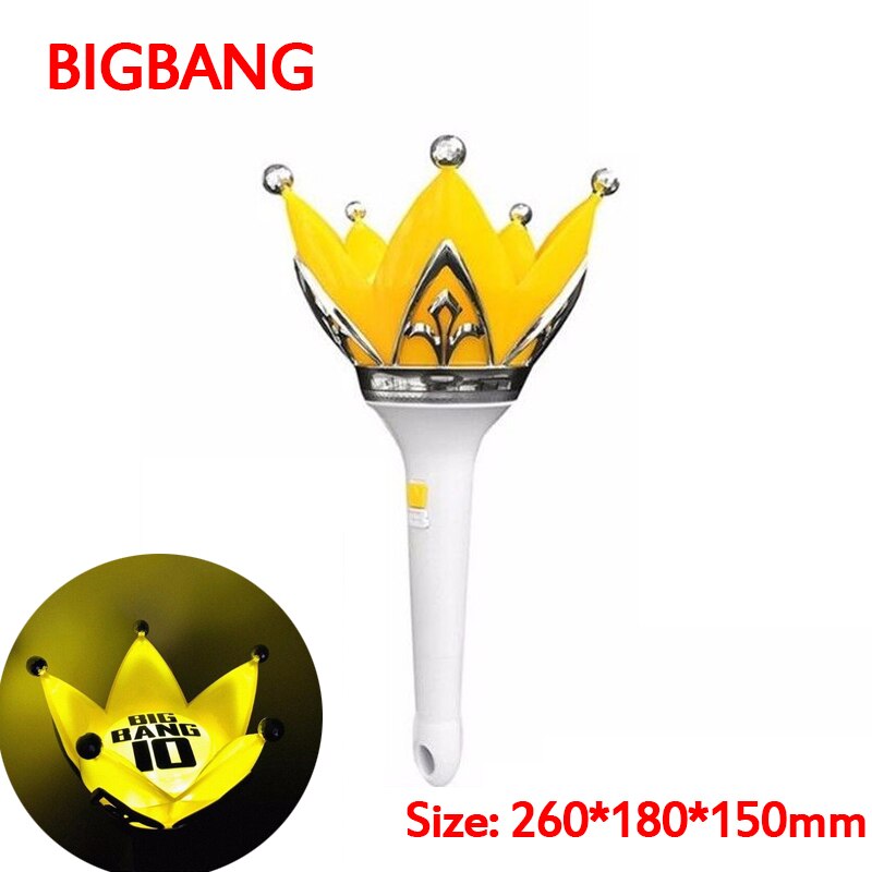 Korea LED Lightstick Light Stick Concert Glow Lamp Fluorescent Luminous Support Flashlight Glow Lamp Concert Fan Collection: BIGBANG White