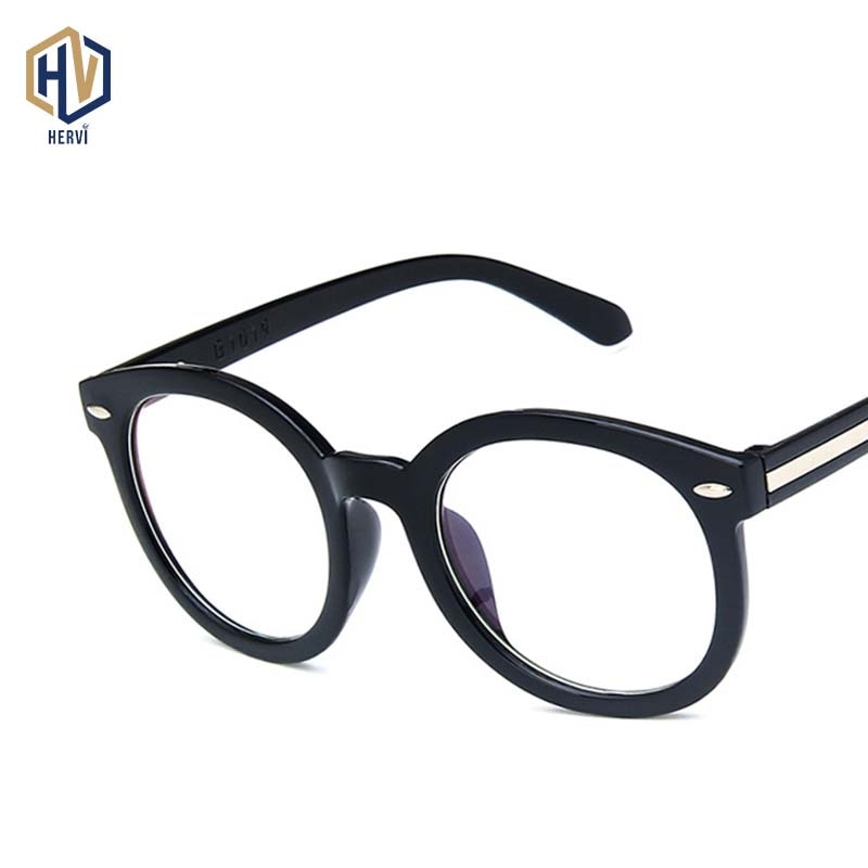 Round Optics Glasses Frame Men Women Metal Rice Nail Black Spectacles Frames Prescription Eyeglasses