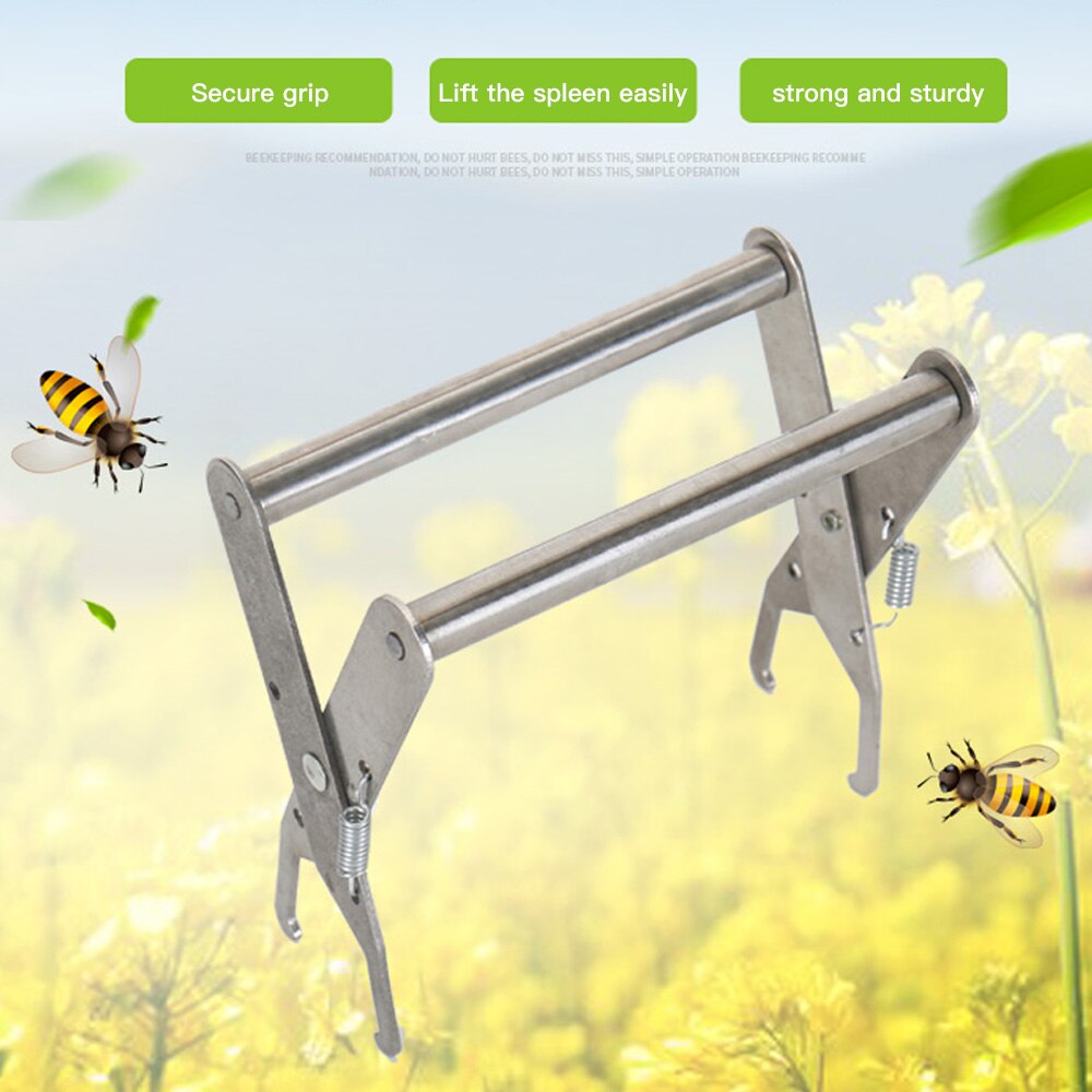 Bee Hive Frame Holder Beehive Clip Stainless Steel Honeycomb Clamp Honeycomb Spleen Lifter Capture Grip Beekeeping Tool