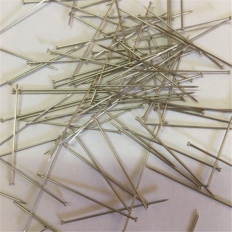 250 Pcs 35 Mm Naaister Pins Rvs Rechte Pins Quilt Applique Naaien Naald Diy Craft Met Doos Naaien Accessoires