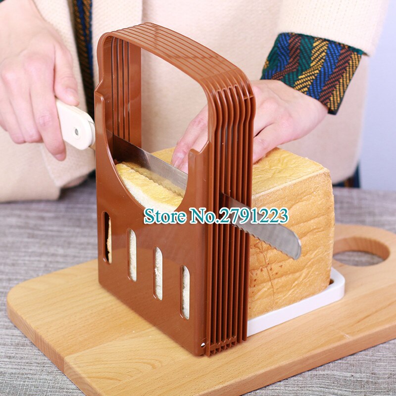Foldable And Adjustable Kitchen Bread Slicers Loaf Cutter Household Toast Slicer DIY Baking Tools