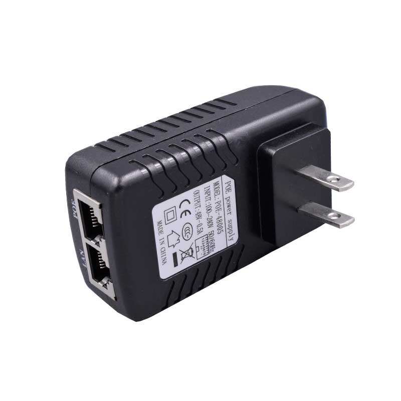 48v 0.5a 24 watt poe veggplugg poe injektor ethernet adapter cctv ip kamera poe telefon strømforsyning oss eu au uk plug