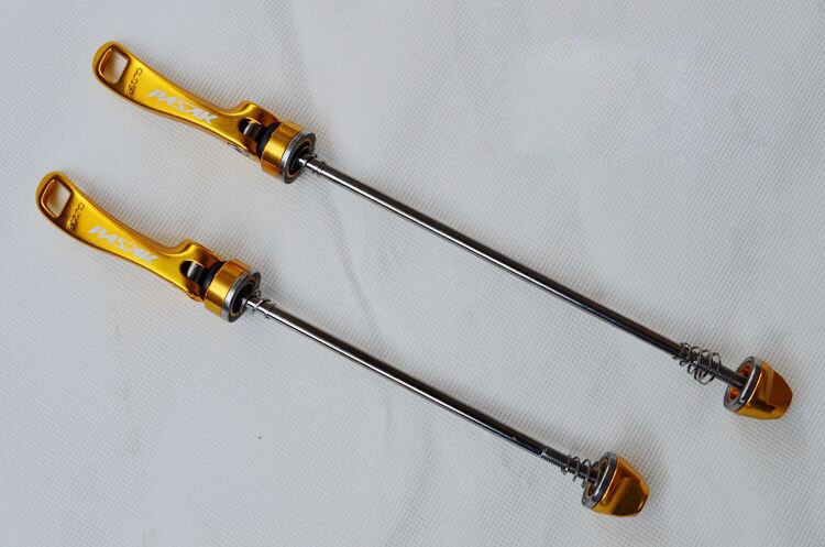 1 Paar Fahrrad Fahrrad Radfahren Rad Hub Bolzen Spieße schnell Freisetzung Bolzen Hebel Achse einstellen Für Berg Fahrrad Zubehör: Gold