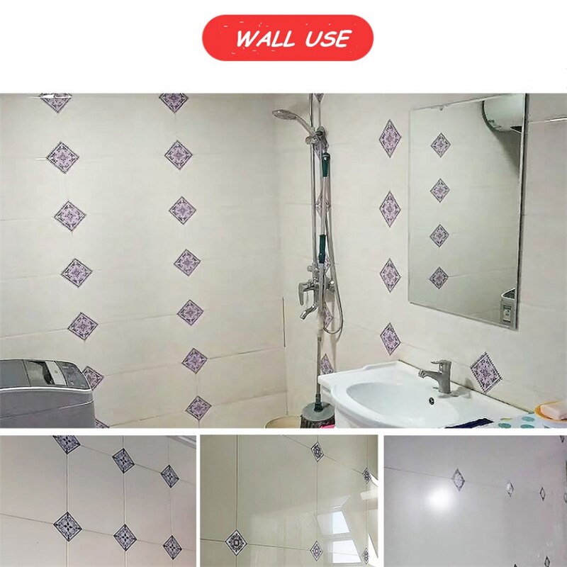 Floor Tile Stickers Kitchen Waterproof Pvc Tile Patch Sub-Pattern Self-Adhesive Non-Slip Small Wall Stickers 11*11CM